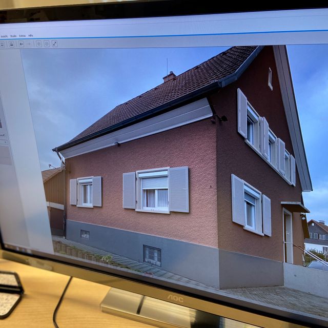 Fassadenanstrich eines Einfamillienhauses
