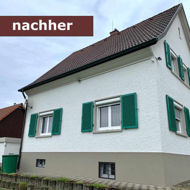 Fassadenanstrich eines Einfamillienhauses
