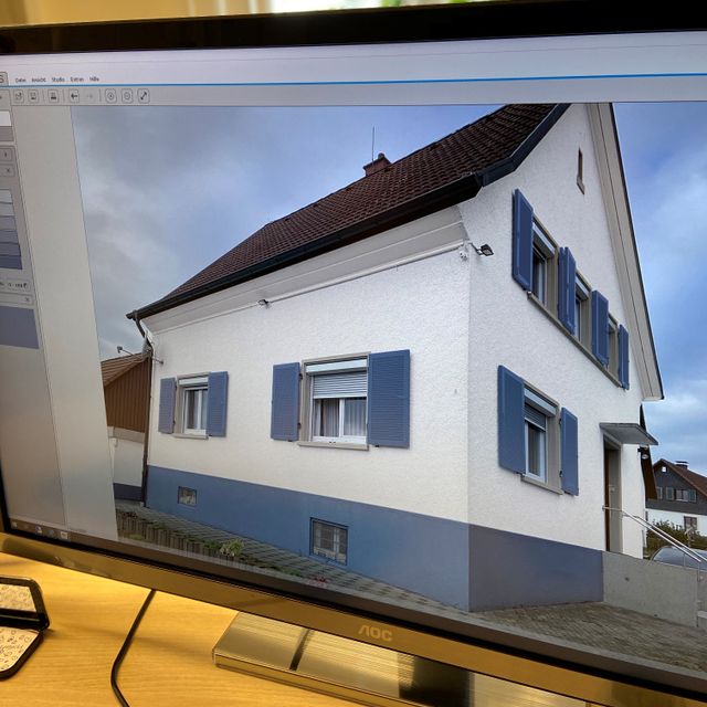 Fassadenanstrich eines Einfamillienhauses