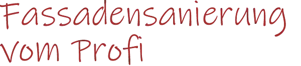 Schriftzug "Fassadensanierung vom Profi"